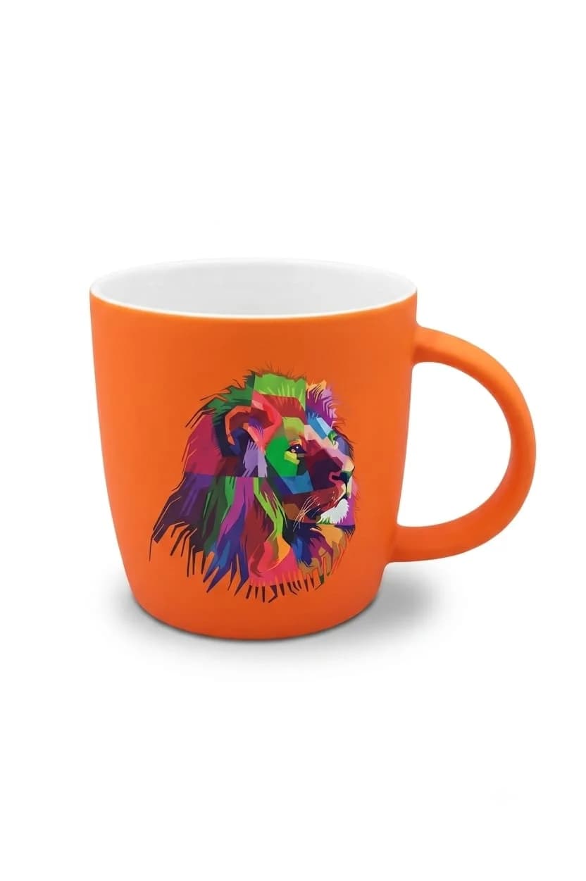 ceramic mug orange