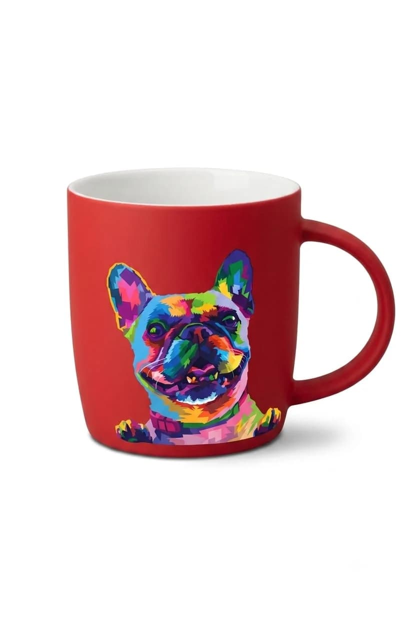 ceramic mug red
