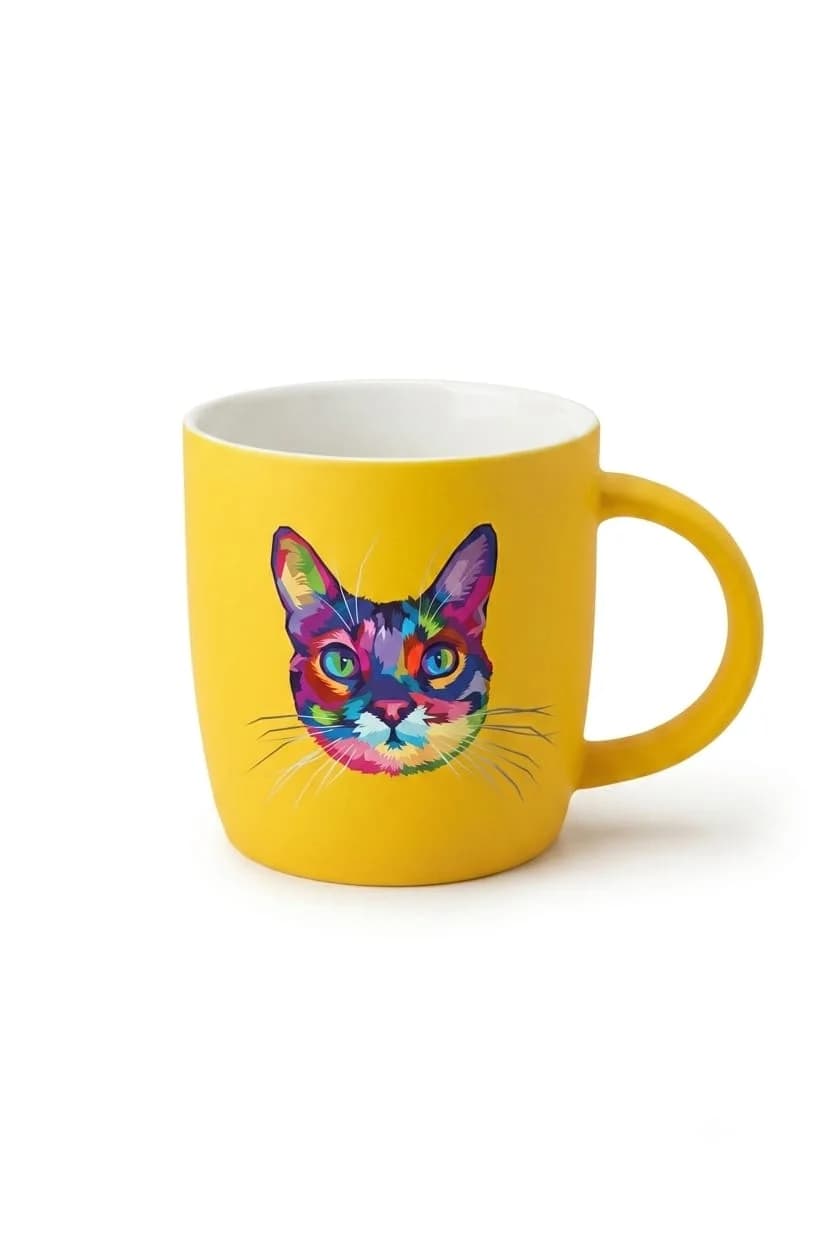 ceramic mug yellow