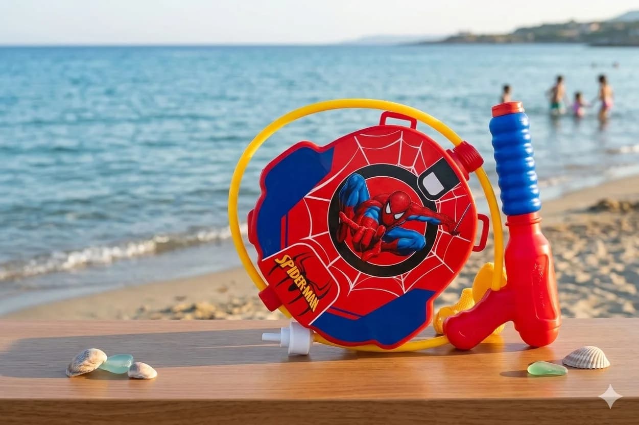 backpack water gun spider man