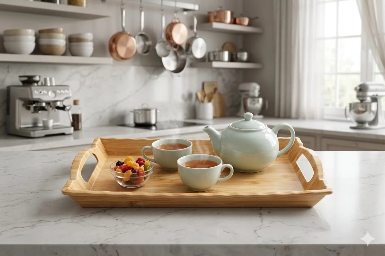 melanine tray brown rectangular 33CM